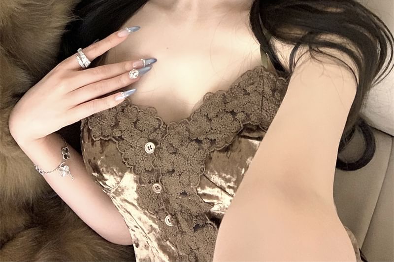 Top Trim Cami Corp Frill Plain