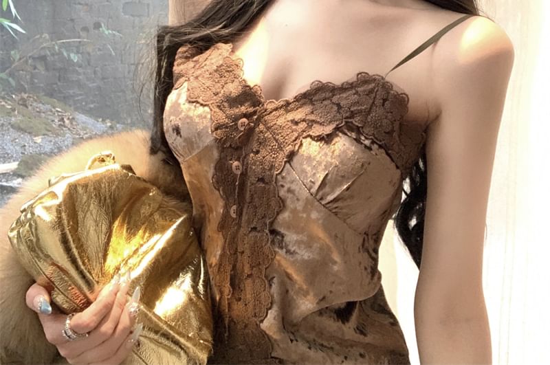 Top Trim Cami Corp Frill Plain