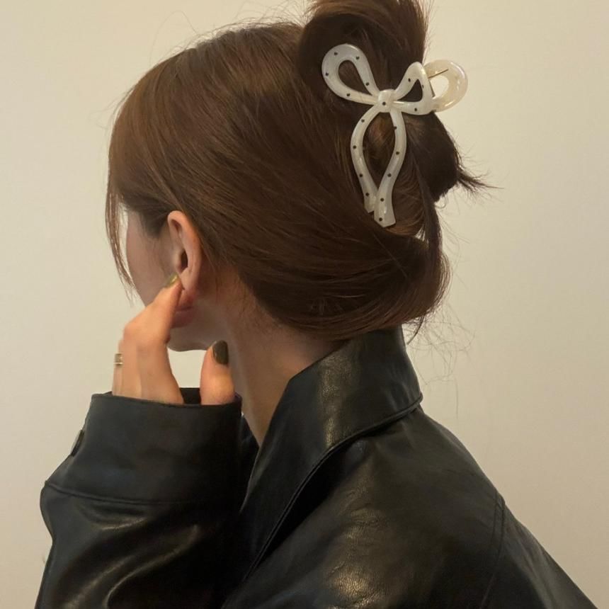 Dot Polka Hair Bow Claw