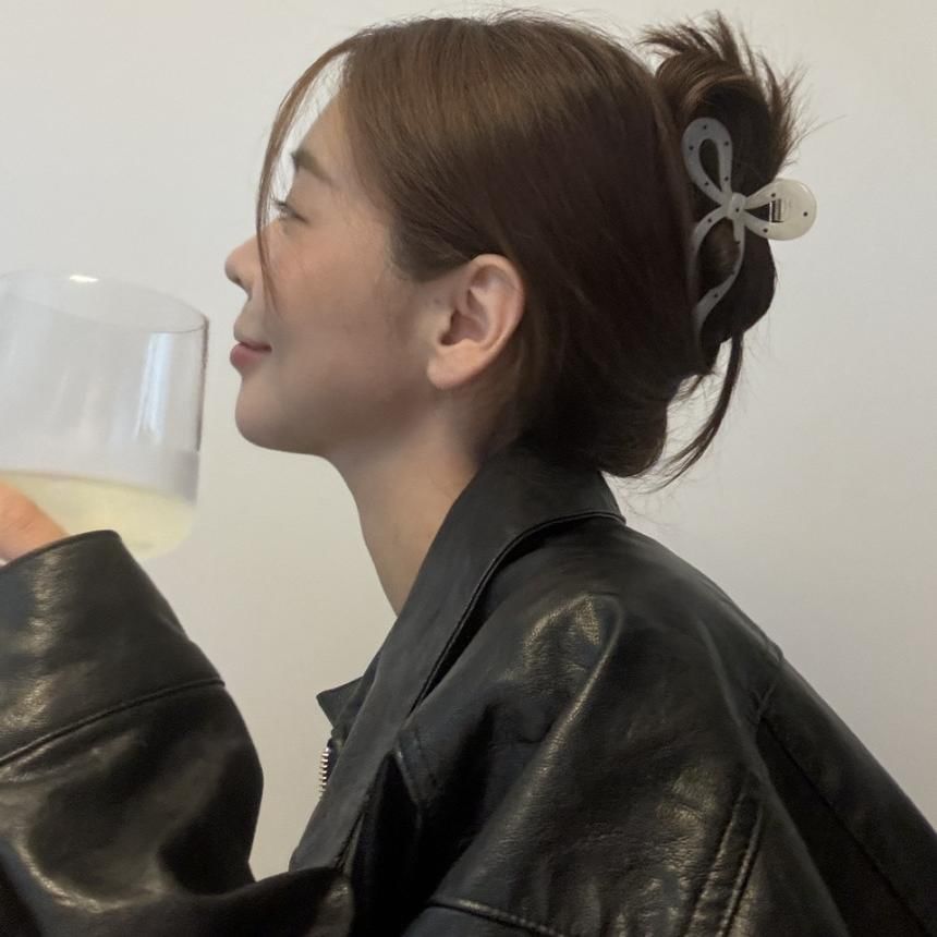 Dot Polka Hair Bow Claw