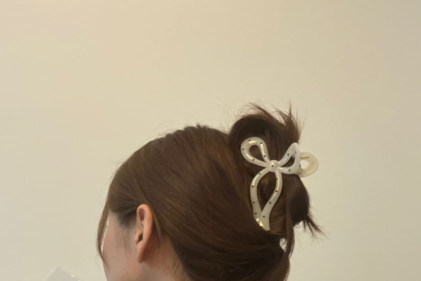 Dot Polka Hair Bow Claw