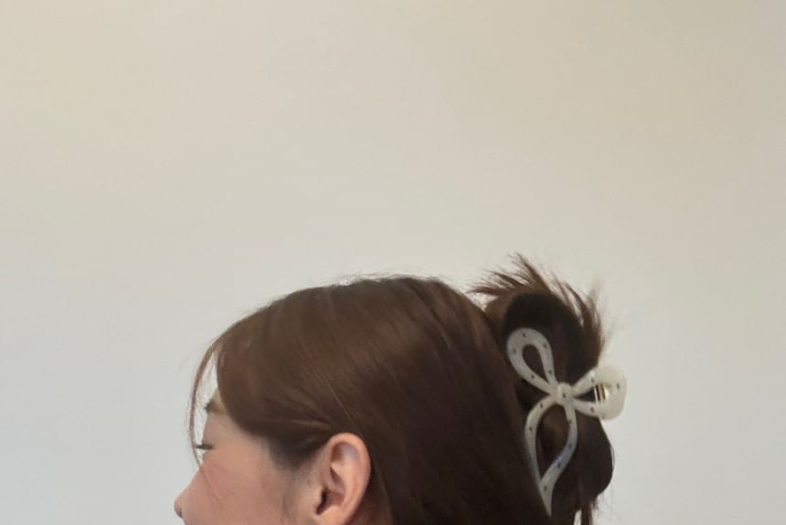 Dot Polka Hair Bow Claw