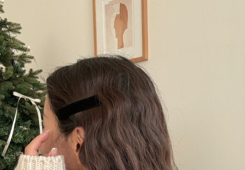 Clip Hair Plain Velvet