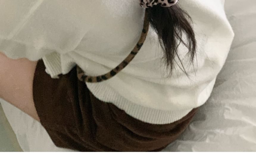 Hair Print Leopard Scrunchie