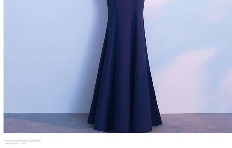 Evening Sleeveless Plain Asymmetrical Gown Mermaid