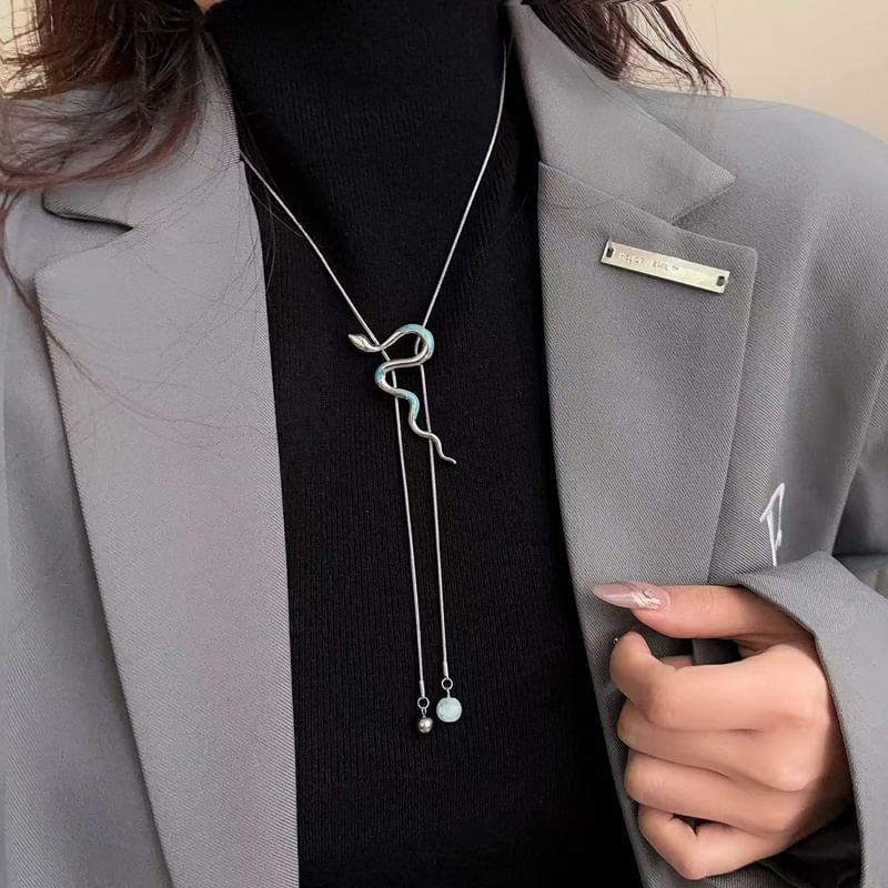 Necklace Pendant Alloy Lariat Snake