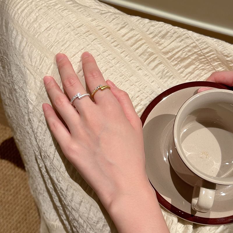 Ring / Open Set Alloy Rhinestone