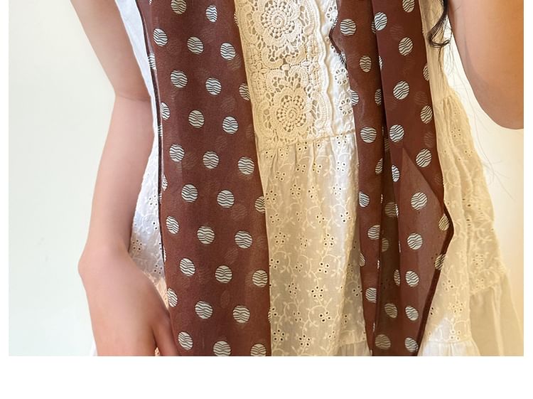 Dot Narrow Polka Scarf