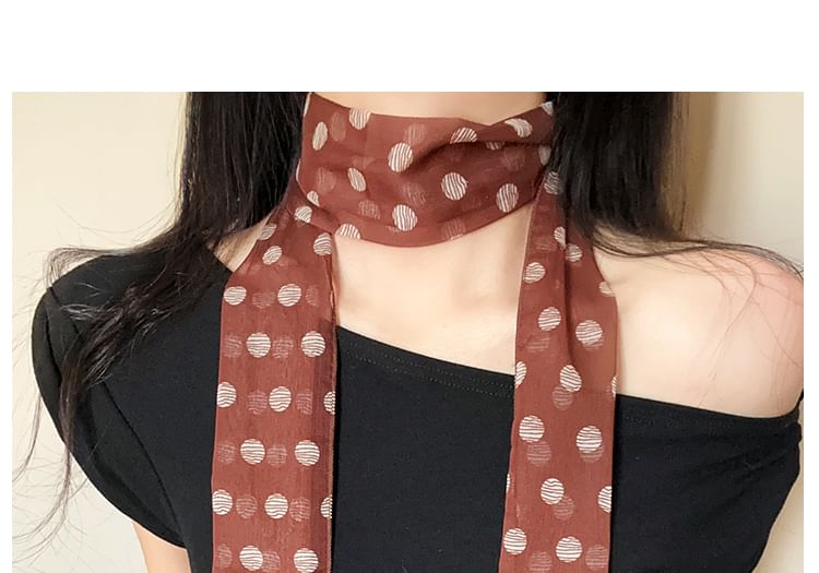 Dot Narrow Polka Scarf