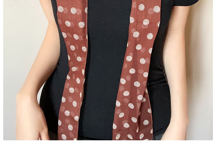 Dot Narrow Polka Scarf