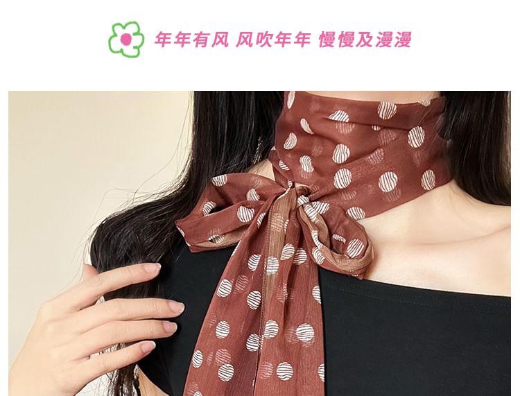 Dot Narrow Polka Scarf