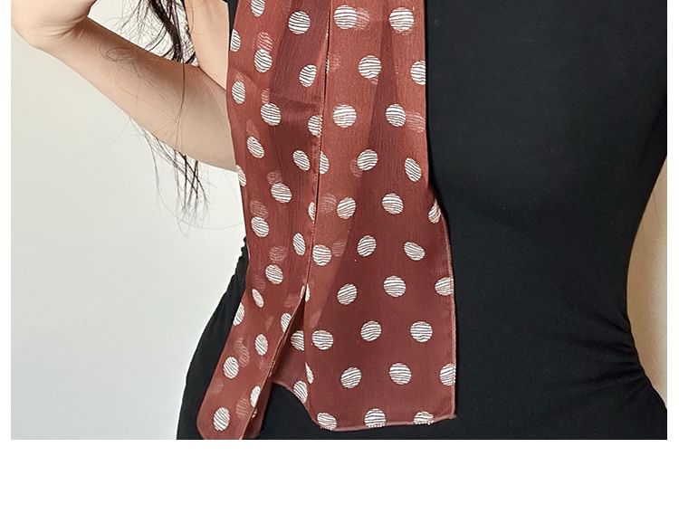 Dot Narrow Polka Scarf