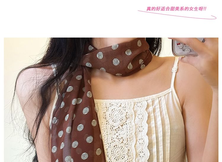 Dot Narrow Polka Scarf