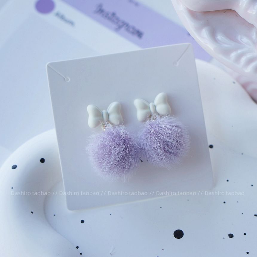 Clip Stud / On Pom Earring Drop