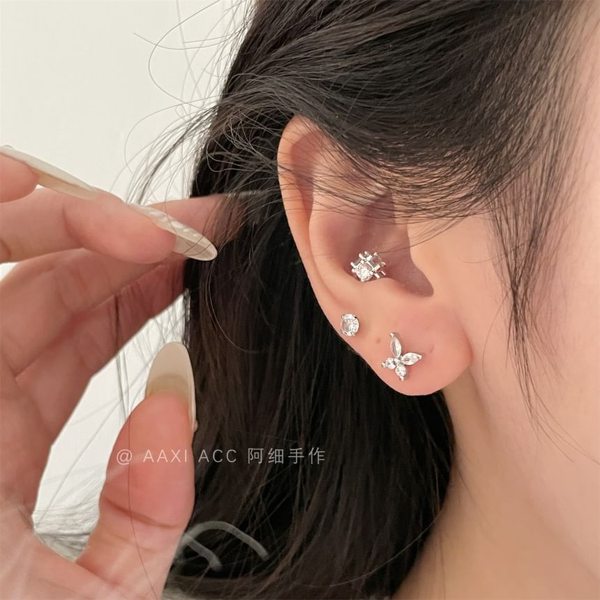 Earring Stud of Rhinestone Set 4: