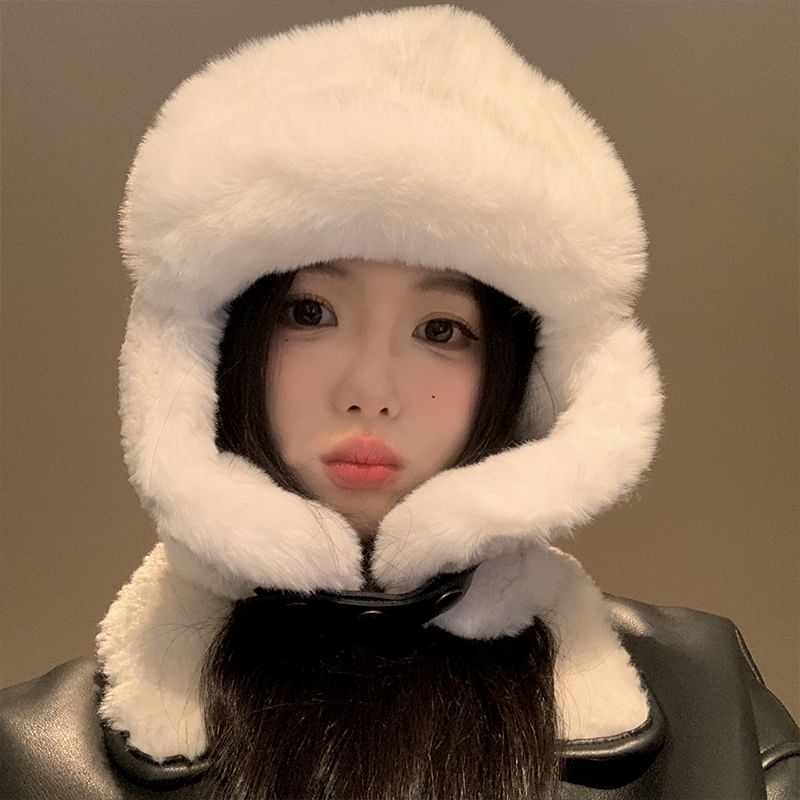 Fleece Plain Hat Trapper