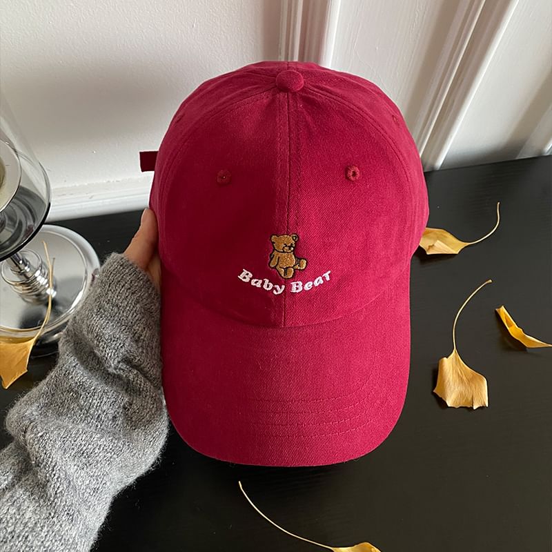 Bear Baseball Cap Embroidered