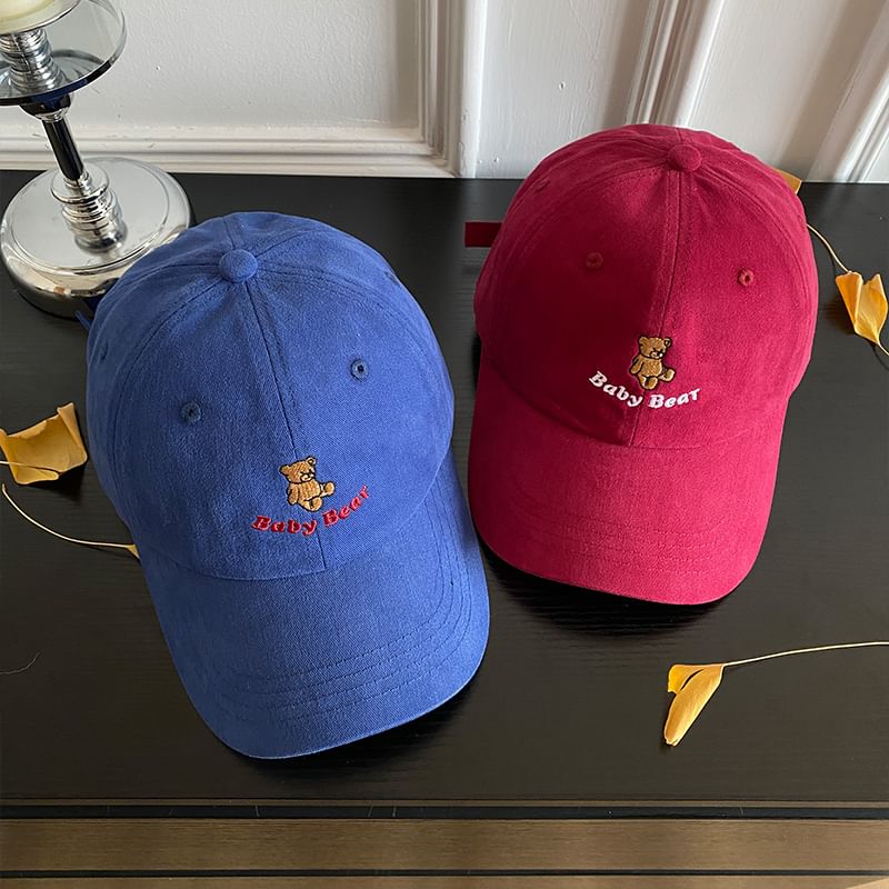 Bear Baseball Cap Embroidered