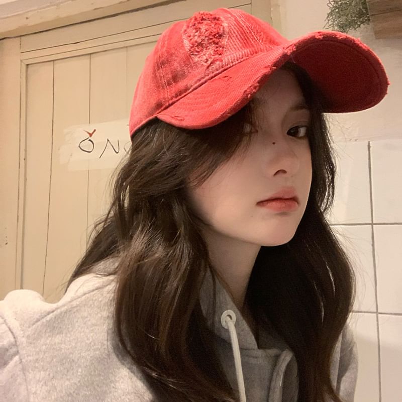 Distressed Baseball Plain Cap