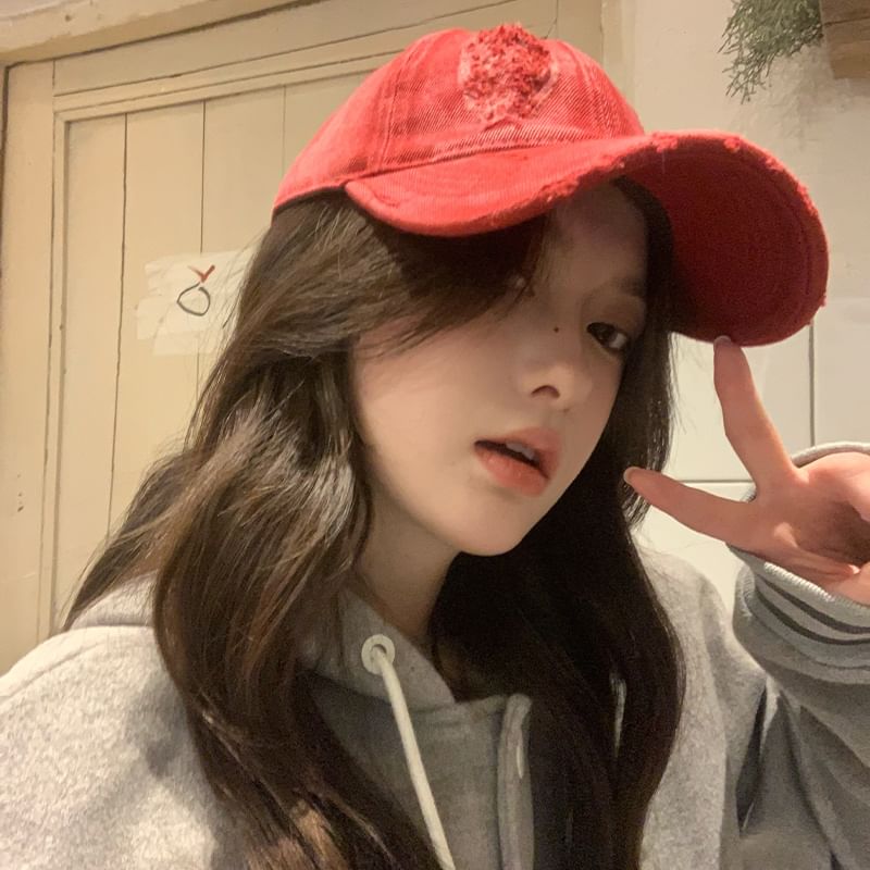 Distressed Baseball Plain Cap