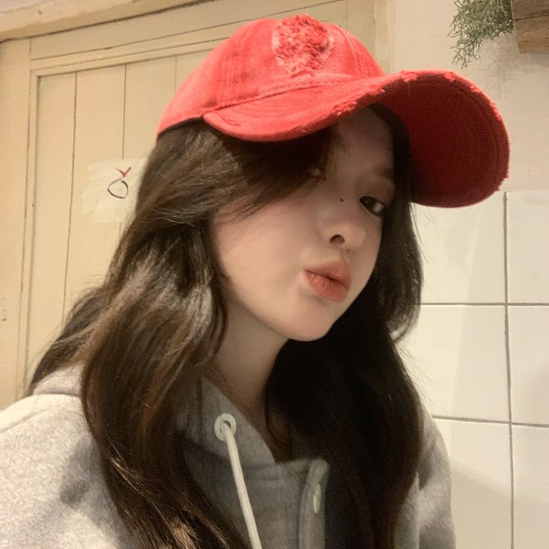 Distressed Baseball Plain Cap