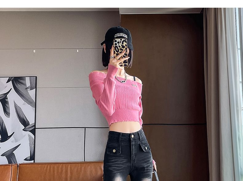 (Various High Designs) Washed Rise Jeans Flared