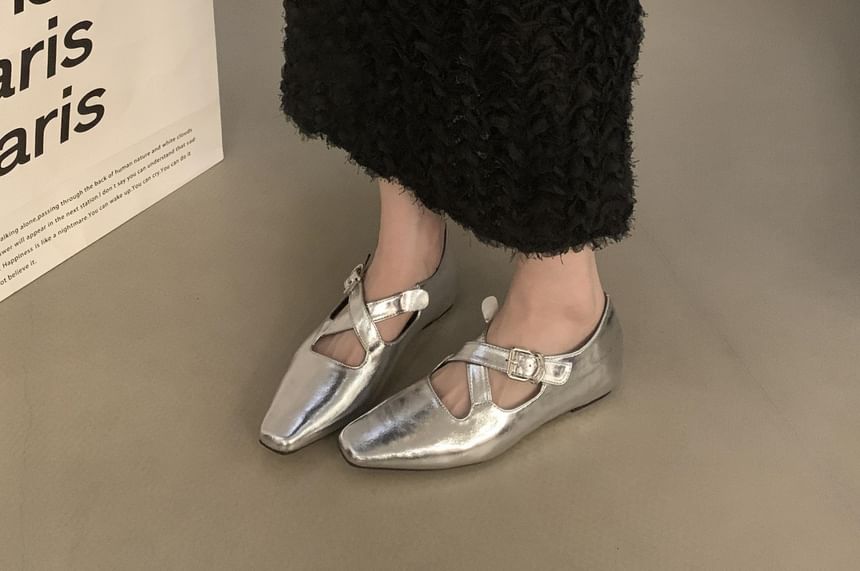 Cross Wedge Square Pumps Criss Jane Toe Hidden Mary