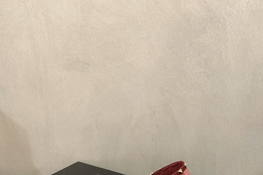 Pumps Velvet Bow Pointed Studded Toe