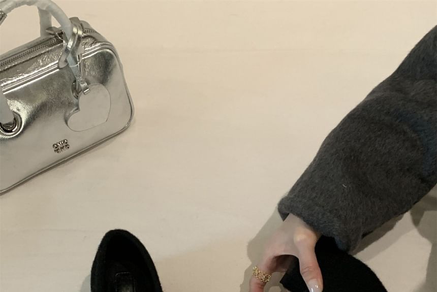 Rhinestone Pumps Toe Heel Buckle Block Square