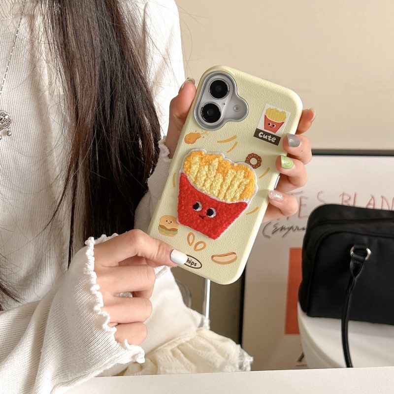 Fast Food Embroidered Phone Case