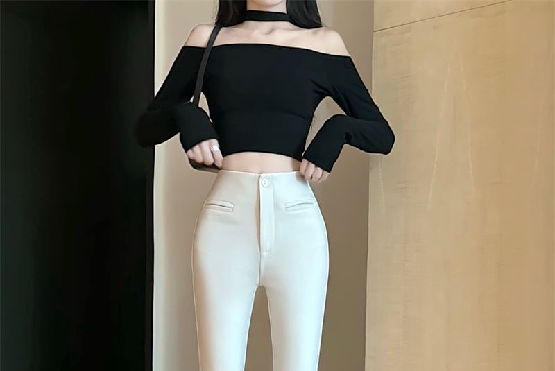 Pants Plain Bootcut High Rise