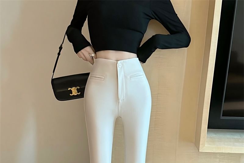 Pants Plain Bootcut High Rise