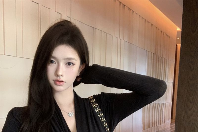 Shawl Waist Collar Tie Cardigan Plain