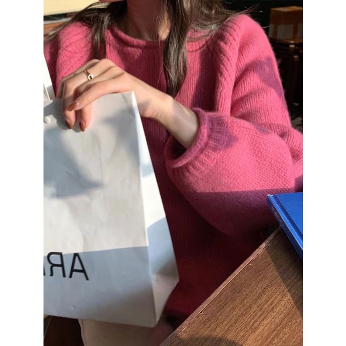 Sweater Neck Crew Plain