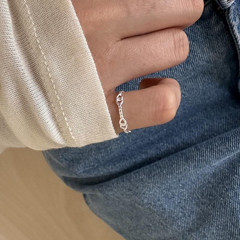 Sterling Twist Silver 925 Ring