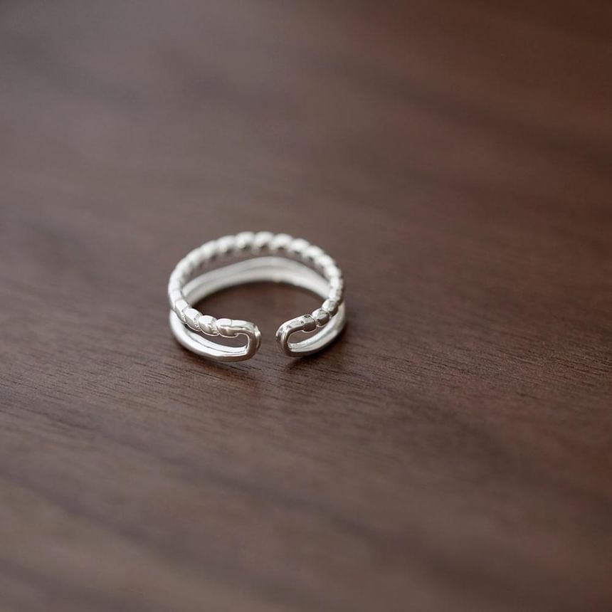 Metal 925 Open Ring Sterling Silver