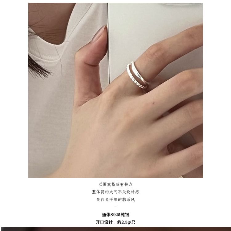 Metal 925 Open Ring Sterling Silver