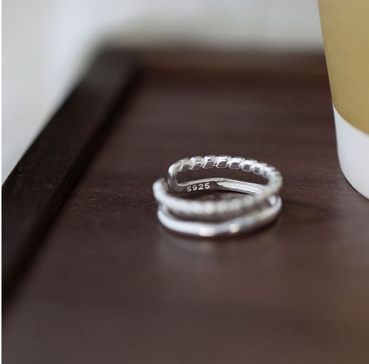 Metal 925 Open Ring Sterling Silver