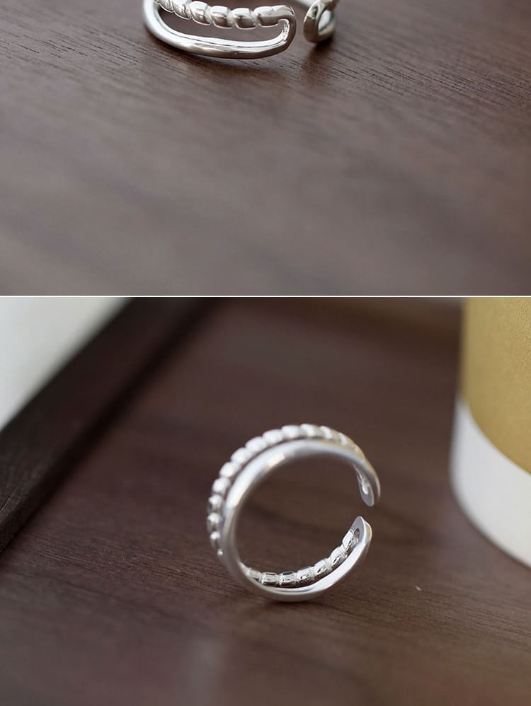 Metal 925 Open Ring Sterling Silver