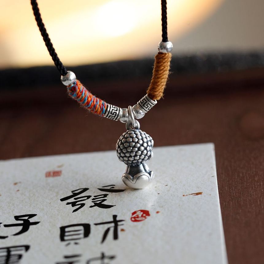 Pendant 925 Buddha Necklace Silver Sterling