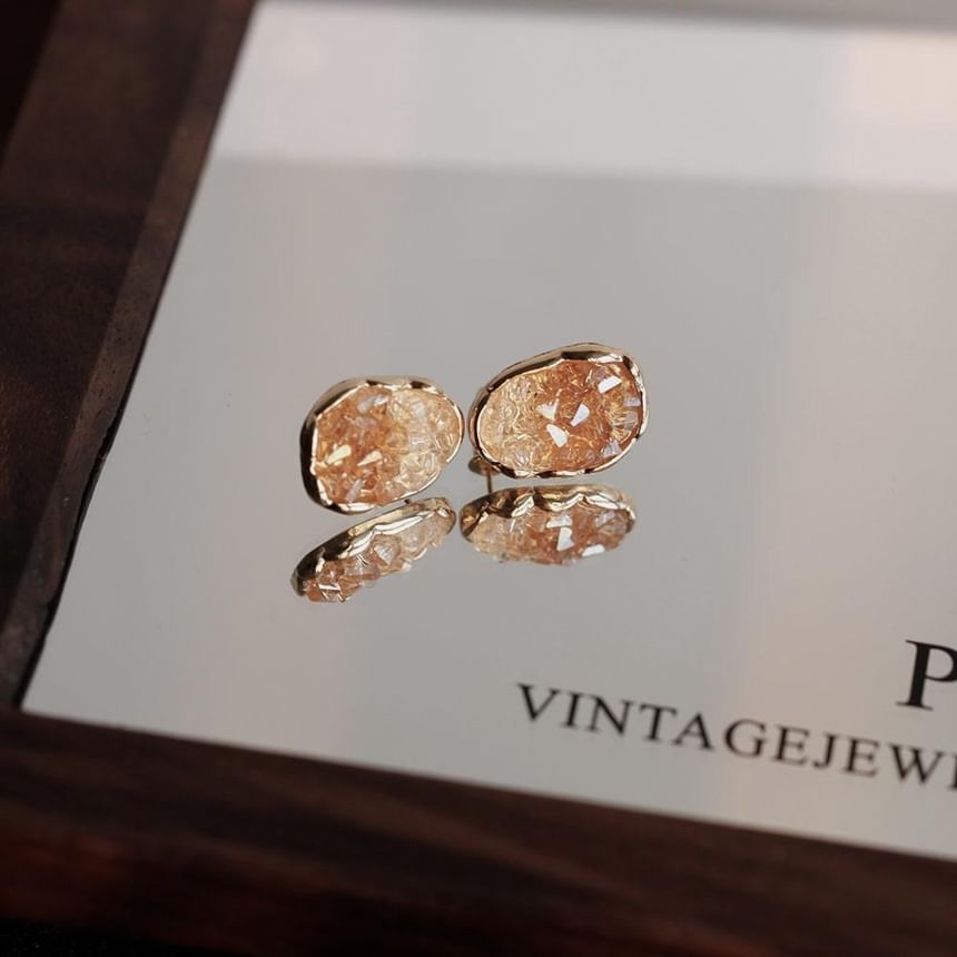 Stud Sterling Silver Earring Crystal 925