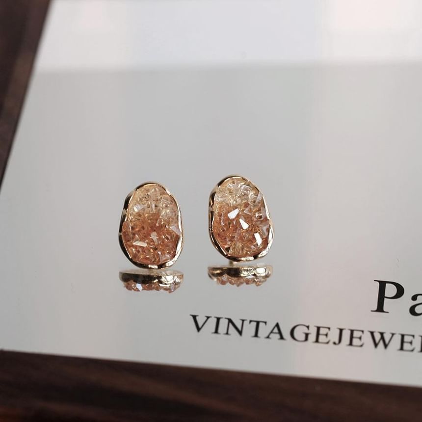 Stud Sterling Silver Earring Crystal 925