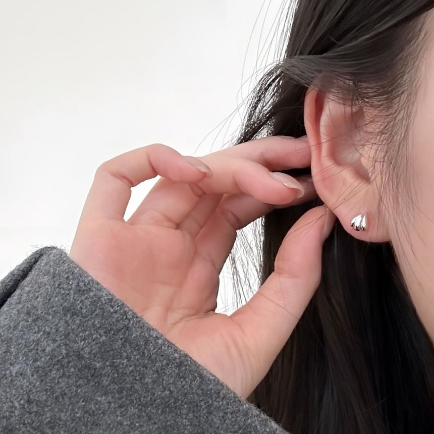 Sterling 925 Shell Stud Silver Earring