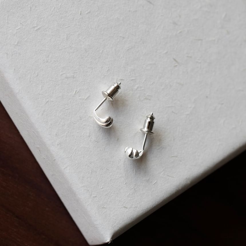 Sterling 925 Shell Stud Silver Earring