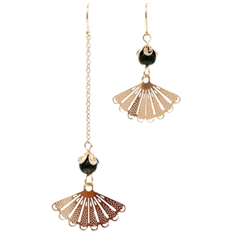 Asymmetrical On Drop Clip Earring / Fan