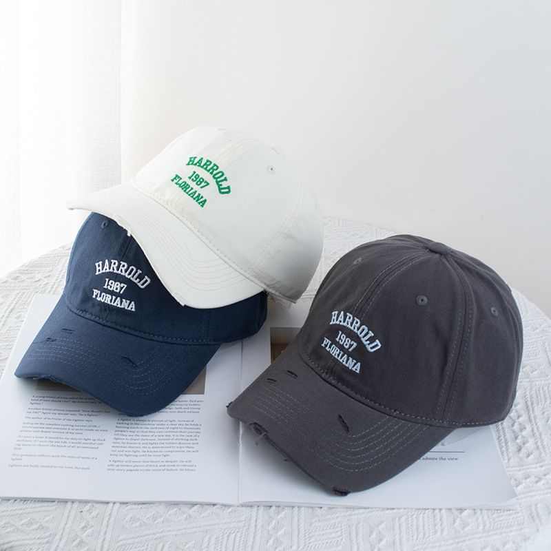 Lettering Embroidery Cap