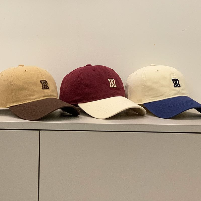 Lettering Tone Baseball Embroidered Cap Two