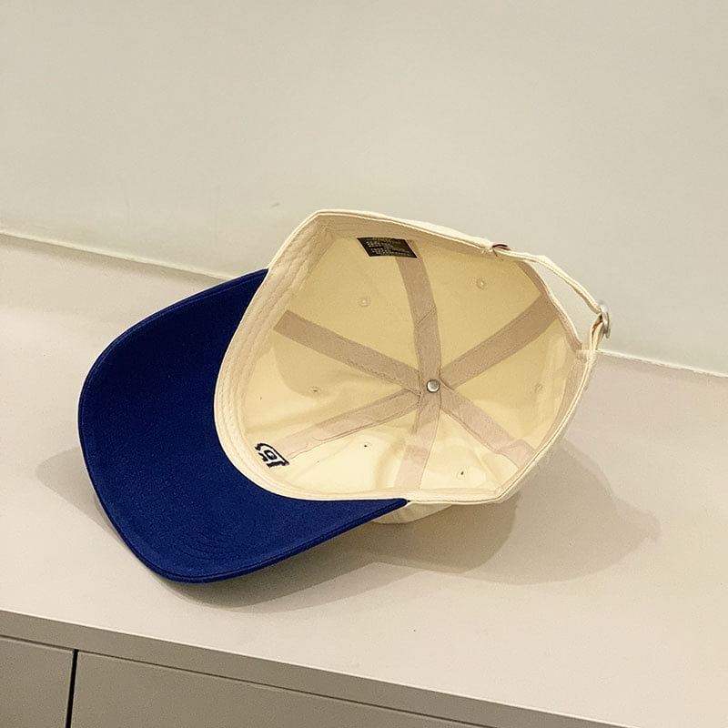 Lettering Tone Baseball Embroidered Cap Two