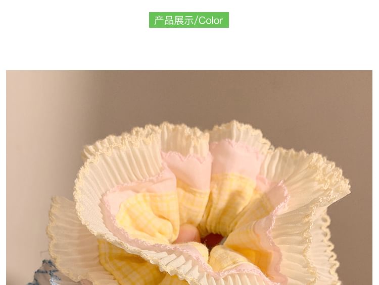 Plaid Scrunchie Pleated Panel