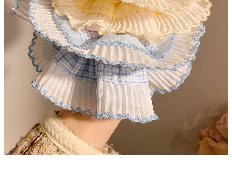 Plaid Scrunchie Pleated Panel